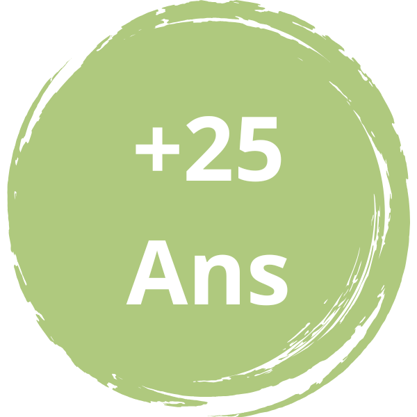 +25 ans d'expérience +25 ans d'expérience